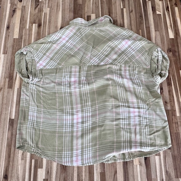 Sanctuary Olive and Blush Plaid Shirt - Picture 5 of 5
